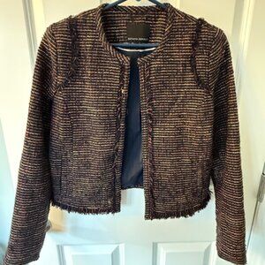Banana Republic tweed jacket, multicolored incl. navy, red, Size 4